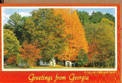 Georgia Farm Is Fall Greetings From Georgia Postcard