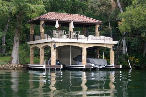 Two Story Boat Dock Dock House House Boat Lake House