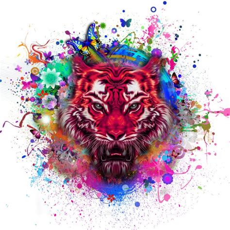 Colorful Tiger Head Stock Photo By ©valik4053022 116713320