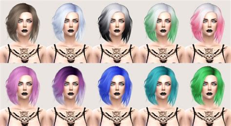 Sims 4 Hairs Salem2342 Stealthic Vapor Hairstyle Retextured