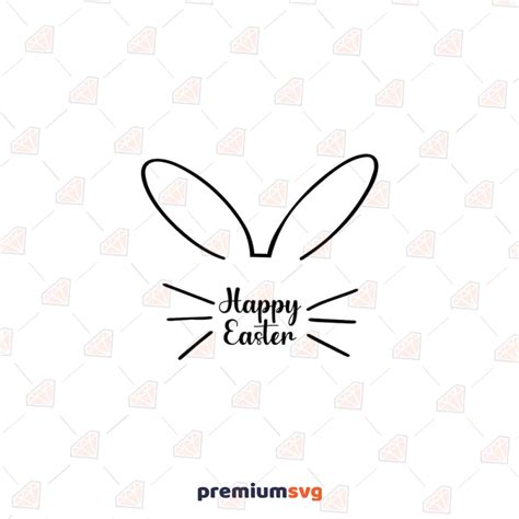 Happy Easter Bunny Face Svg Cut File Premiumsvg
