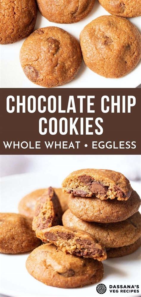 These eggless chocolate chip cookies are the perfect vehicle for all your delicious cookie combo creations! Eggless Chocolate Chip Cookies Recipe » Dassana's Veg Recipes