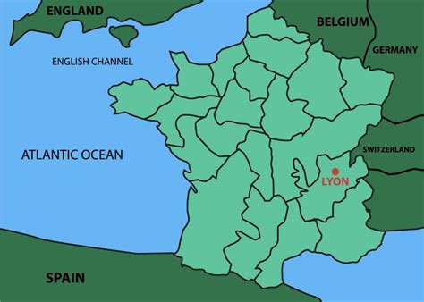 Where Is Lyon In France Map Map Of World