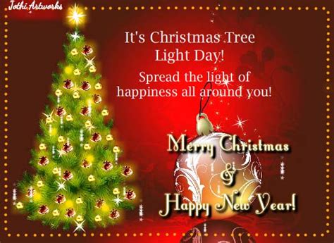 Spread The Light Of Happiness Free Christmas Tree Light Day Ecards