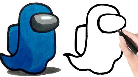 How To Draw Among Us Ghost Mocilq