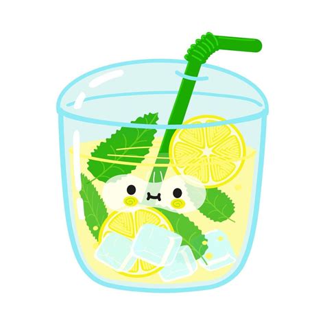 Cute Funny Lemonade Character Vector Hand Drawn Cartoon Kawaii Character Illustration Icon