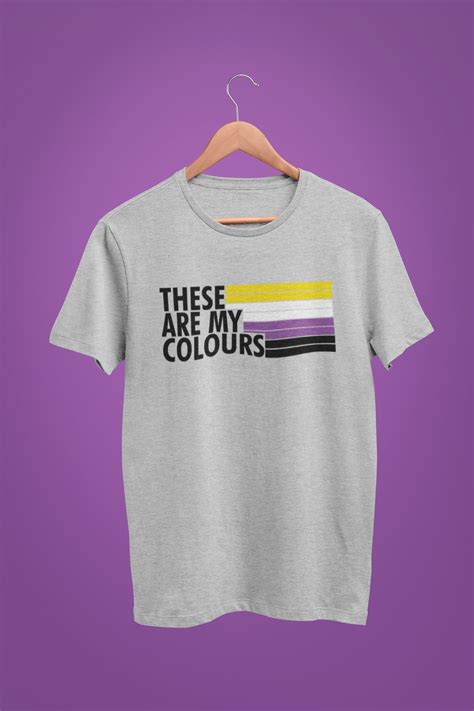 Non Binary Pride Shirt Non Binary Flag T Shirt Rainbow And Co