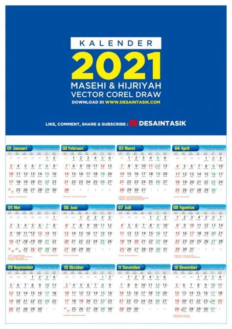 Kalender 2021 Masehi Dan Hijriyah Pdf Kalender 2021 Masehi Sederhana