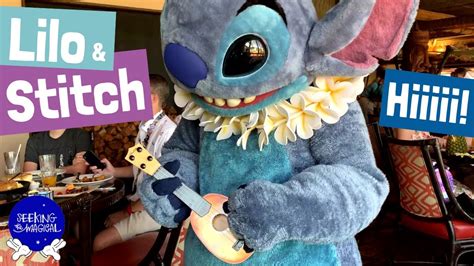 fun meeting lilo and stitch in disney world lilo and stitch “play” the ukulele and elvis at