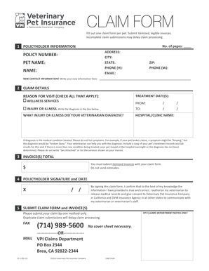 Your dog or cat won't be dropped from coverage, regardless of age or number of claims filed. Nationwide Blank Claim Form - Fill Online, Printable, Fillable, Blank | pdfFiller