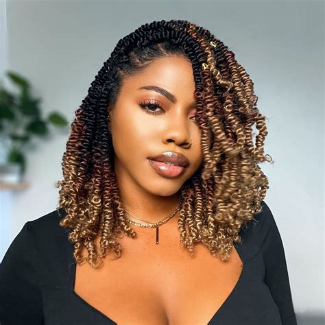 Toyotress Bob Spring Twist Hair Inch Packs Ombre Brown Blonde Pre Twisted Crochet Hair