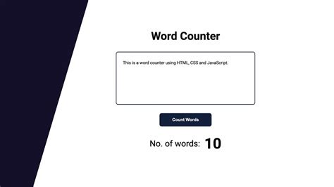 How To Create A Word Counter Using Html Css And Javascript Youtube