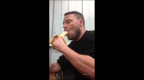 So Funny Guy Sucks Off His Banana When He Thinks Know One Is Looking
