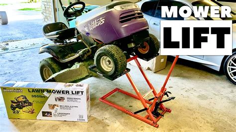 Riding Lawn Mower Lift Setup And Review Youtube