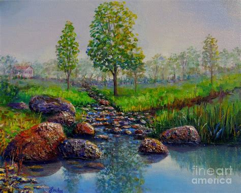 Childhood Creek Painting By Lou Ann Bagnall