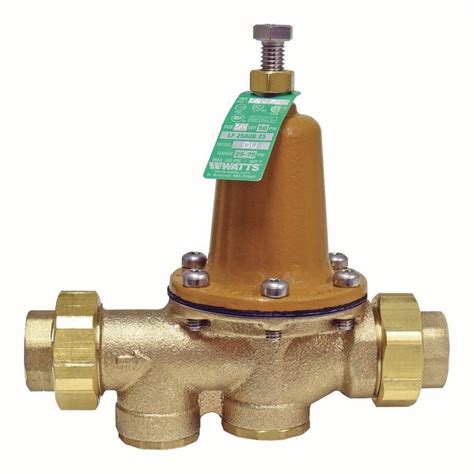 Watts 1 In Double Union Lead Free Brass Water Pressure Reducing Valve