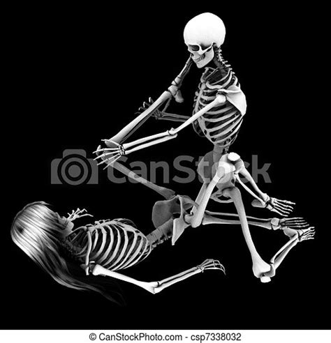 Clip Arte De Esqueletos Em Um Sexual Pose Meant Para Pranks Em
