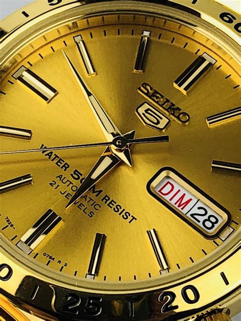Seiko 5 Automatic Gold PVD Stainless Steel Men's Watch SNKE06K1