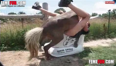 Horse Fucks Man In Insane Video While The Man Moans And