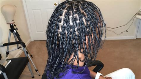 box braids on natural 4b 4c hair real time easy box braids without extensions youtube