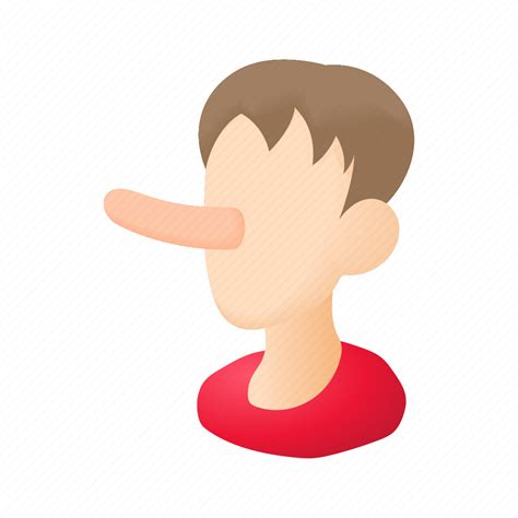 Cartoon Face Liar Lie Long Nose Pinocchio Icon Download On