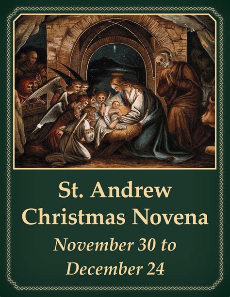 St Andrew Christmas Novena Holy Card Catholic Homeschool Online