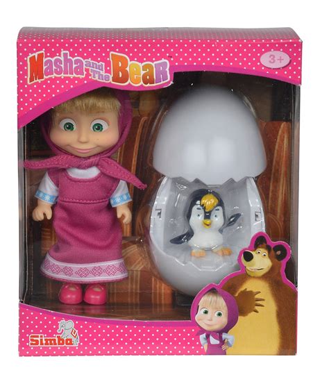 Simba Masha With Her Penguin In Egg The Egg Can Open By Pressing The