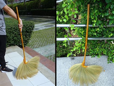 Handmade Asian Broom With Lightweight Wooden Broomstick And Etsy