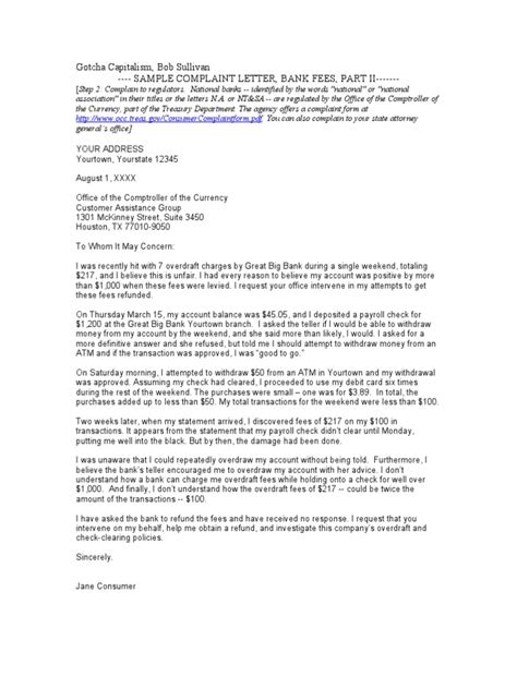 The explanation letter is a document that is written by an employee to explain the fact that why some report(s) have been delayed. Sample Letter Of Explanation For Overdraft Charges On Bank ...