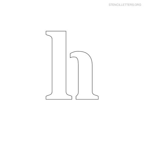 Letter H Printable Alphabet Stencil Templates Stencil Letters Org