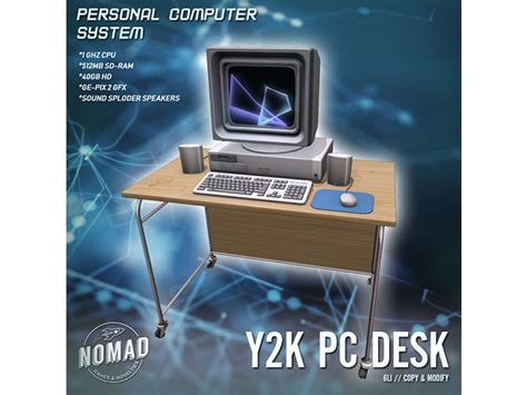 Second Life Marketplace Nomad Y2k Pc Desk