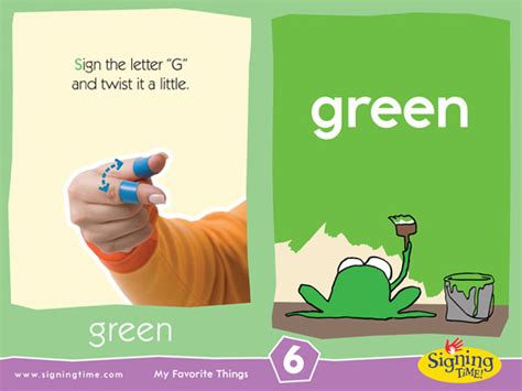 Learn How To Sign The Color Green Signingtime Dictionary