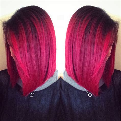 shadow root magenta and wild orchid pravanna haircolor fun color for spring edgy and pretty