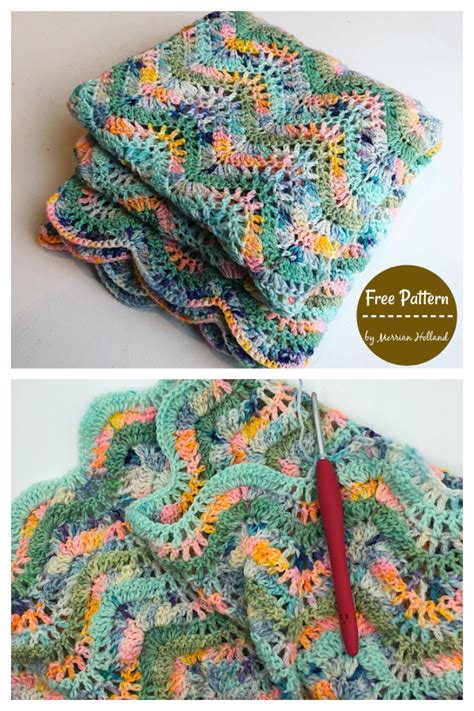 Feather and Fan Blanket Free Crochet Pattern - Cool ...