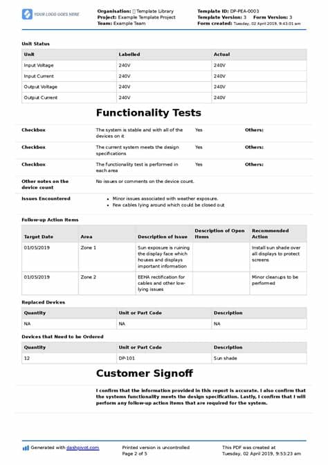 Use the home tab's controls to format on the character level. Field Service Report template (Better format than word ...