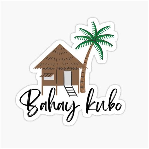 Sticker Logo Bahay Kubo Par Tabitabipo Redbubble Images And Photos Finder