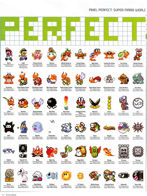 Super Mario World Characters In Pixel Goodness