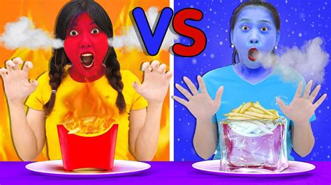 7 Hot Vs Cold Challenge Crazy Fire Vs Icey Food Eating Challenges By