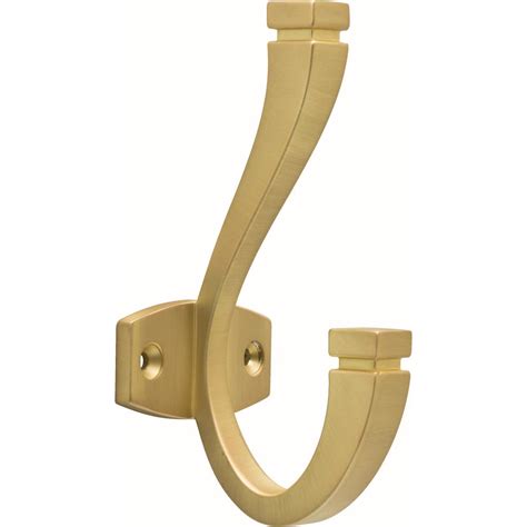 Liberty Warm Industrial 5 In Brushed Brass Coat Hook B38556 117 C
