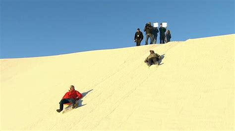 Watch Matt And Al Take A Very Steep Slide Down A White Sands Dune