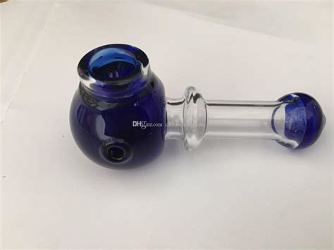 2020 10cm Length Blue Colored Glass Pipes Glass Dry Pipe Hand Pipes