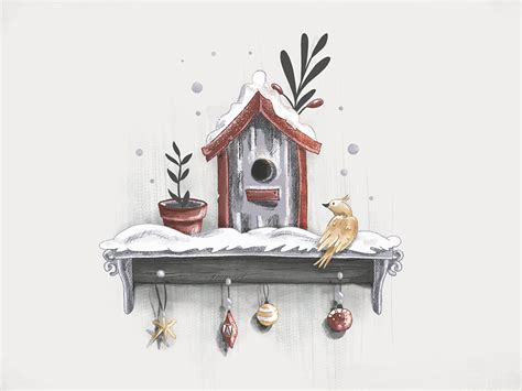 Winter Bird House By Yeticrab On Dribbble