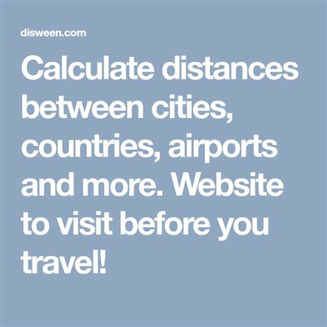 Calculate Distances Between Cities Countries Airports And More