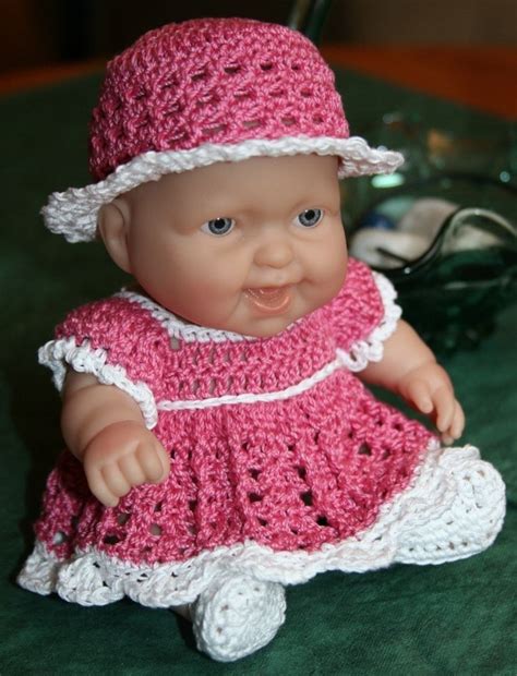 Pdf Pattern Crochet 8 Inch Berenguer Baby Doll Dress Set Etsy