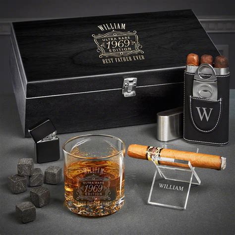 ultra rare edition personalized buckman whiskey and cigar t set