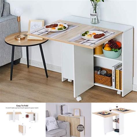 Modular folding dining table | Dining table small space, Compact dining