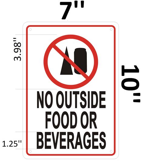 If you're referring to establishments which don't allow outside food and are doing so in a statute or position paper, say, you would probably use some. HPD SIGN: NO OUTSIDE FOOD OR BEVERAGES SIGN (ALUMINUM ...