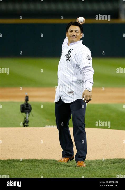 Former Chicago White Sox Second Baseman Tadahito Iguchi Throws Out A