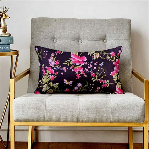 Decozen Decorative Floral Printed Throw Pillow 14 X 20 Inches With