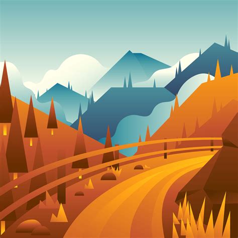 Mountain Path Landscape Vector - Download Free Vectors, Clipart ...